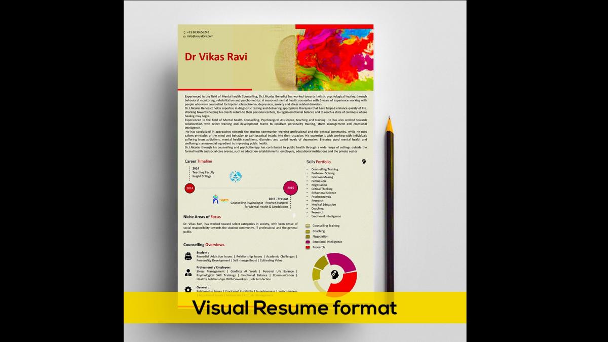 Visual Resume Format